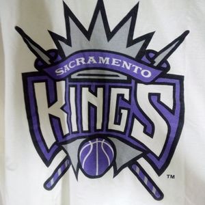 Sacramento Kings T-Shirt Logo NBA White Gildan Size XL